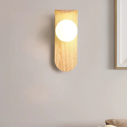Contemporary Nordic Globe Iron Glass 1-Light Wall Sconce Lamp For Living Room