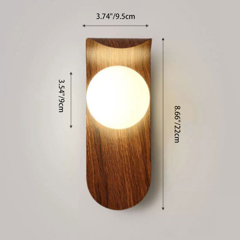 Contemporary Nordic Globe Iron Glass 1-Light Wall Sconce Lamp For Living Room