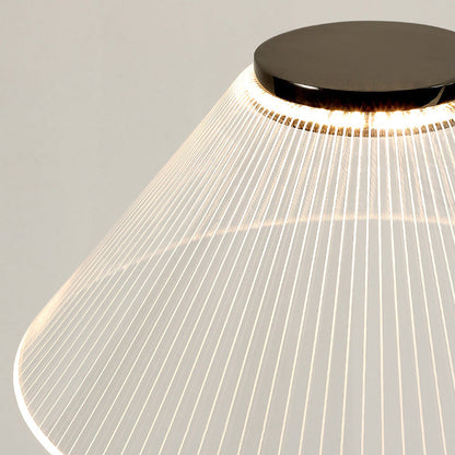 Contemporary Luxury Round Iron Acrylic LED Standing Floor Lamp For Living Room