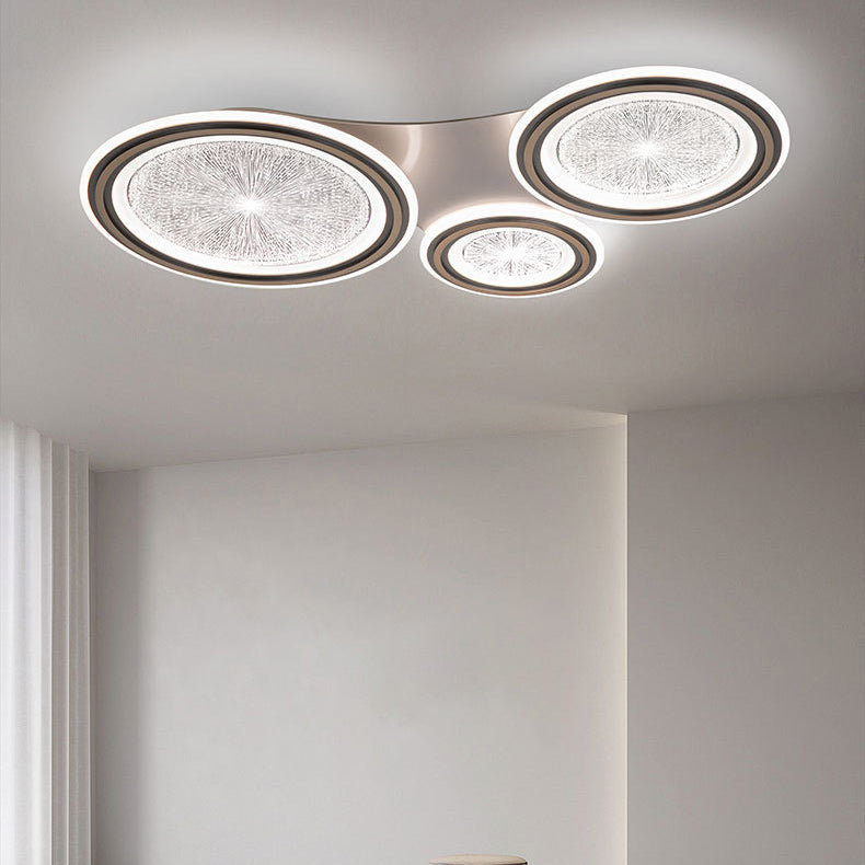 Modern Simplicity Round Aluminum Acrylic LED Flush Mount Ceiling Light For Living Room