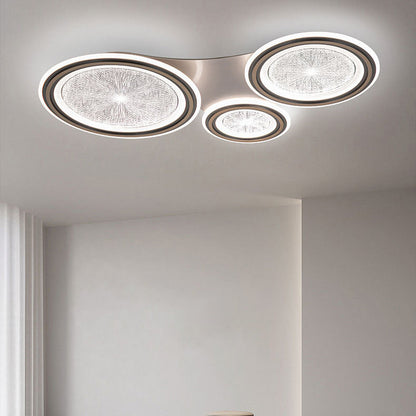 Modern Simplicity Round Aluminum Acrylic LED Flush Mount Ceiling Light For Living Room