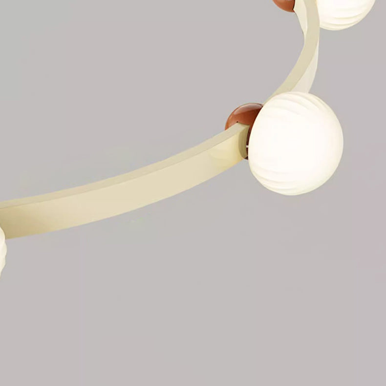 ثريات LED دائرية معاصرة من الحديد والألومنيوم والزجاج لغرفة المعيشة 