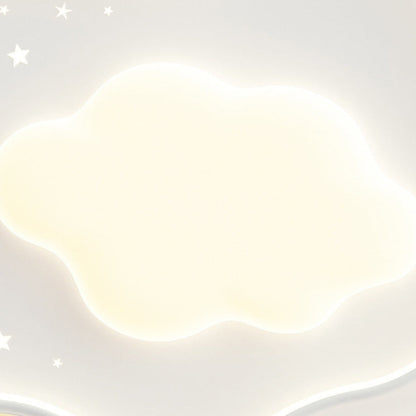 Modern Minimalist Cloud Flower Shape Iron Acrylic LED Flush Mount Lighting For Bedroom