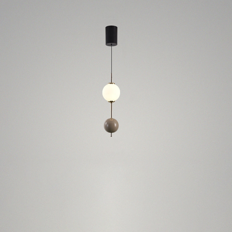 Modern Minimalist Iron Adjustable Wire Colorful Round Ball LED Pendant Light For Bedroom