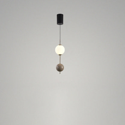 Modern Minimalist Iron Adjustable Wire Colorful Round Ball LED Pendant Light For Bedroom