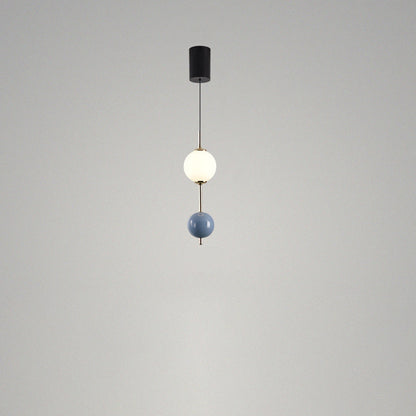 Modern Minimalist Iron Adjustable Wire Colorful Round Ball LED Pendant Light For Bedroom