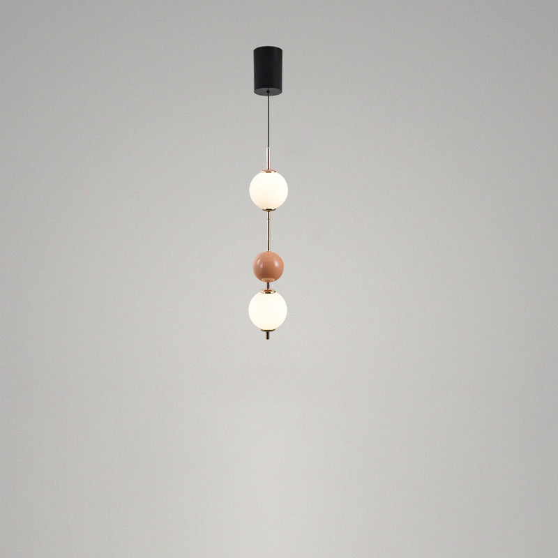 Modern Minimalist Iron Adjustable Wire Colorful Round Ball LED Pendant Light For Bedroom