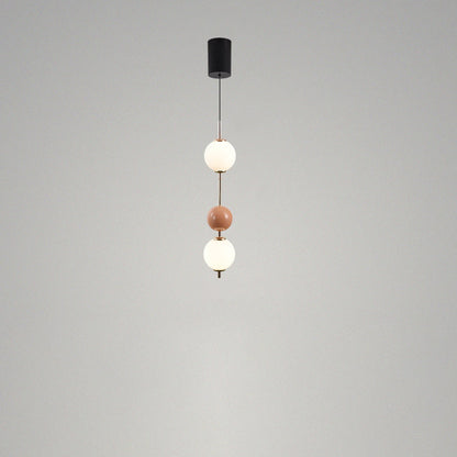 Modern Minimalist Iron Adjustable Wire Colorful Round Ball LED Pendant Light For Bedroom