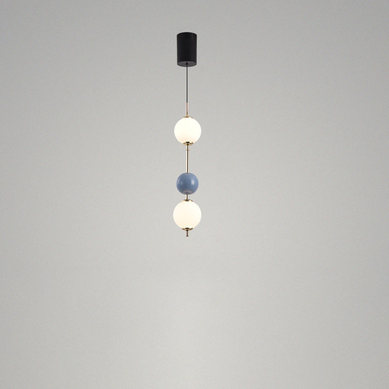 Modern Minimalist Iron Adjustable Wire Colorful Round Ball LED Pendant Light For Bedroom