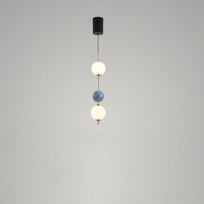 Modern Minimalist Iron Adjustable Wire Colorful Round Ball LED Pendant Light For Bedroom