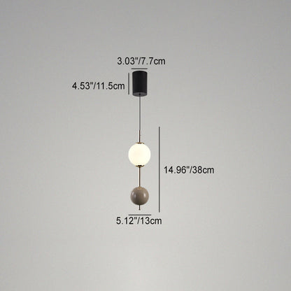 Modern Minimalist Iron Adjustable Wire Colorful Round Ball LED Pendant Light For Bedroom