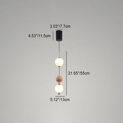 Modern Minimalist Iron Adjustable Wire Colorful Round Ball LED Pendant Light For Bedroom