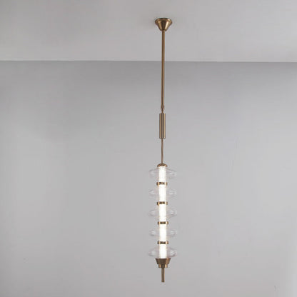 Contemporary Creative Gourd Hardware Glass LED Pendant Light For Living Room