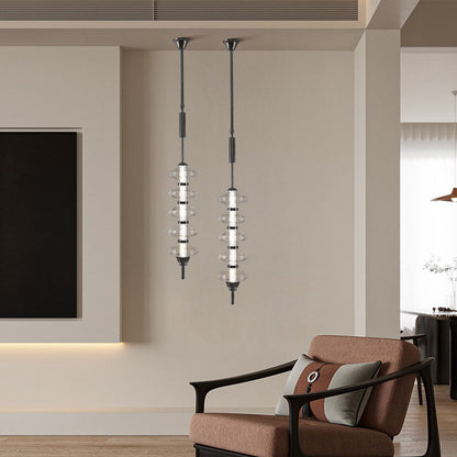 Contemporary Creative Gourd Hardware Glass LED Pendant Light For Living Room