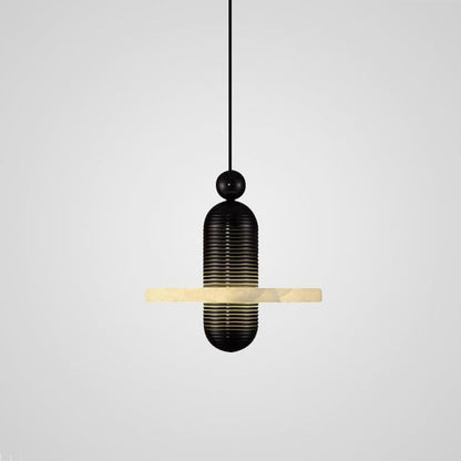مصباح LED دائري معاصر من الرخام والألومنيوم لغرفة المعيشة 