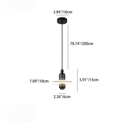 مصباح LED دائري معاصر من الرخام والألومنيوم لغرفة المعيشة 