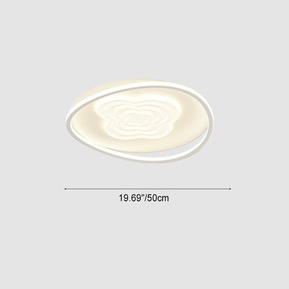 Modern Minimalist Irregular Shape Iron Acrylic Aluminum LED Flush Mount Ceiling Light For Bedroom