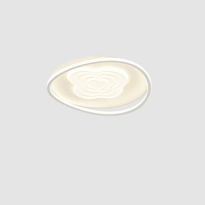Modern Minimalist Irregular Shape Iron Acrylic Aluminum LED Flush Mount Ceiling Light For Bedroom