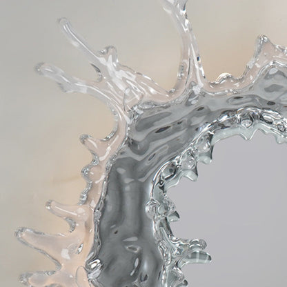 Contemporary Creative Stainless Steel Acrylic Water Drop Mirror LED Wall Sconce Lamp For Bathroom