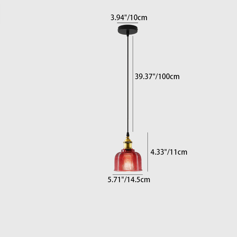 Contemporary Nordic Prismatic Glass 1-Light Pendant Light For Living Room