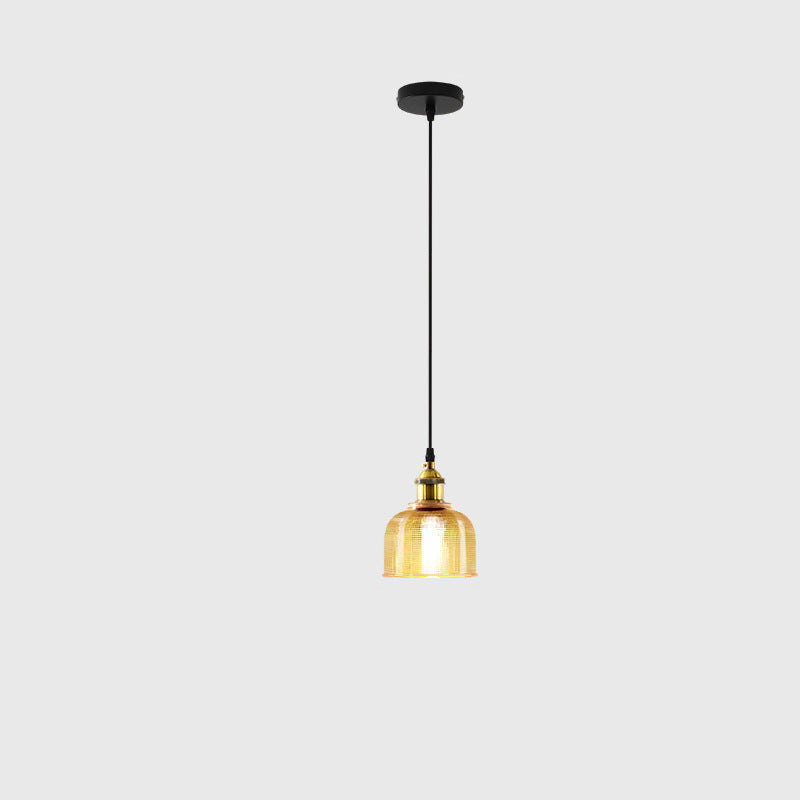 Contemporary Nordic Prismatic Glass 1-Light Pendant Light For Living Room