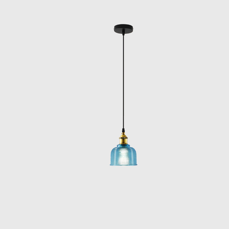 Contemporary Nordic Prismatic Glass 1-Light Pendant Light For Living Room