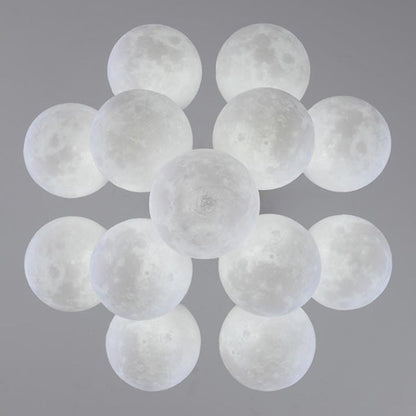 Contemporary Nordic Adjustable Moon Bubble Iron PLA 5/13-Lights Chandelier For Dining Room