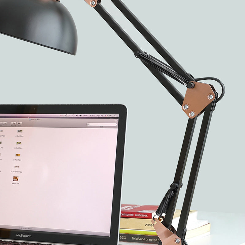 Modern Minimalist Foldable Rotatable Bowl Head Iron 1-Light Table Lamp For Study