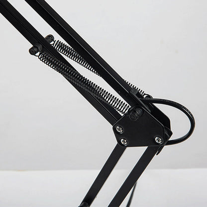 Modern Minimalist Infrared Long Arm Iron 1-Light Table Lamp For Beside