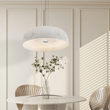 مصباح LED معلق على شكل وعاء دائري فرنسي تقليدي مصنوع من الراتنج والأكريليك لغرفة المعيشة