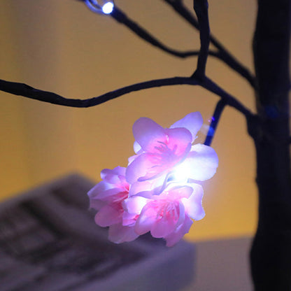 Modern Art Deco Simulation Flower Tree Shape LED Table Lamp For Bedroom