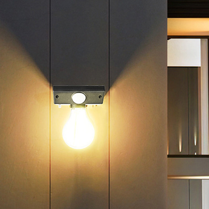 مصباح حائط LED بتصميم عصري بسيط مزود بمستشعر جسم الإنسان ومقاوم للماء مصنوع من مادة التنجستن ABS للاستخدام الخارجي 