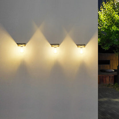 مصباح حائط LED بتصميم عصري بسيط مزود بمستشعر جسم الإنسان ومقاوم للماء مصنوع من مادة التنجستن ABS للاستخدام الخارجي 