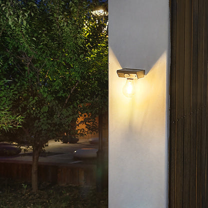 مصباح حائط LED بتصميم عصري بسيط مزود بمستشعر جسم الإنسان ومقاوم للماء مصنوع من مادة التنجستن ABS للاستخدام الخارجي 