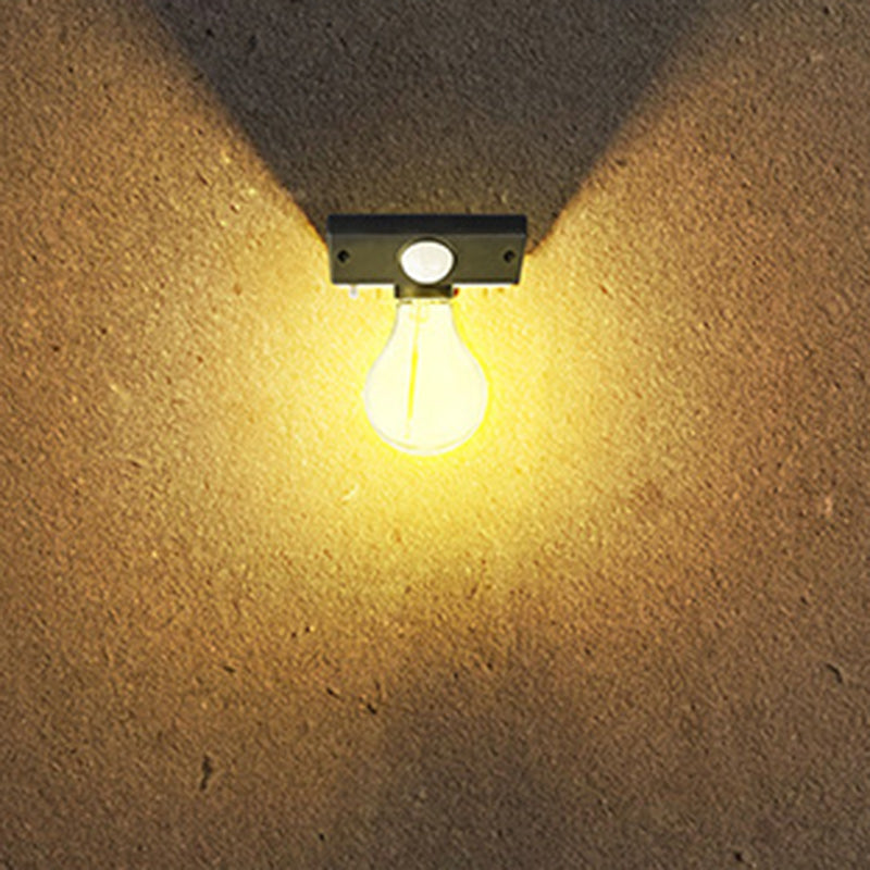 مصباح حائط LED بتصميم عصري بسيط مزود بمستشعر جسم الإنسان ومقاوم للماء مصنوع من مادة التنجستن ABS للاستخدام الخارجي 