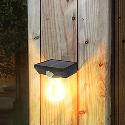 مصباح حائط LED بتصميم عصري بسيط مزود بمستشعر جسم الإنسان ومقاوم للماء مصنوع من مادة التنجستن ABS للاستخدام الخارجي 