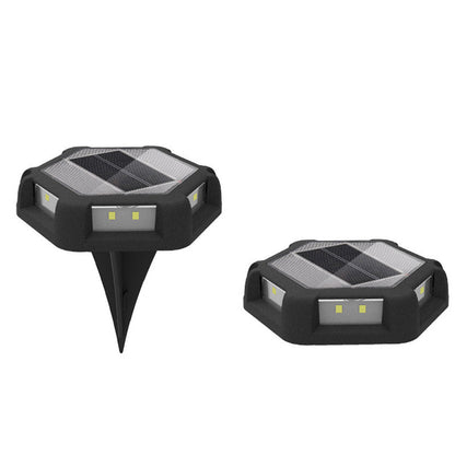 Contemporary Creative Square Aluminum PC Waterproof LED Solar Lawn Insert Light For Outdoor Patio