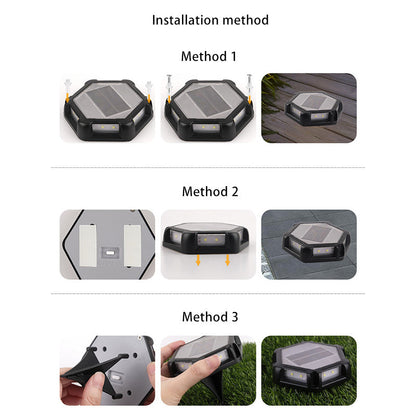 Contemporary Creative Square Aluminum PC Waterproof LED Solar Lawn Insert Light For Outdoor Patio