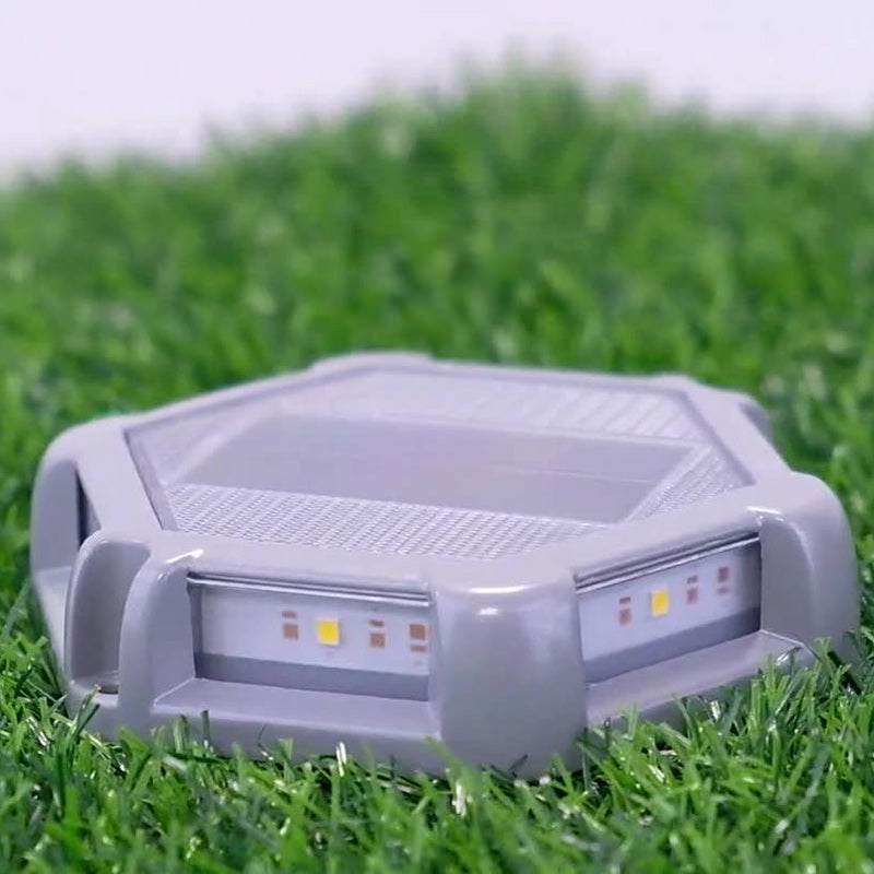 Contemporary Creative Square Aluminum PC Waterproof LED Solar Lawn Insert Light For Outdoor Patio