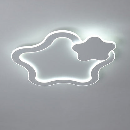 Contemporary Creative Kids Cartoon Five-Pointed Star Iron Acrylic LED Flush Mount Ceiling Light For Bedroom