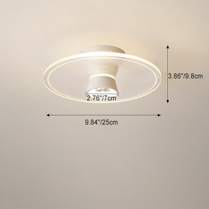 Contemporary Nordic Lotus Rose Plum Blossom Iron Acrylic LED Semi-Flush Mount Ceiling Light For Hallway