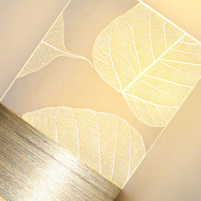 مصباح حائط LED من الألومنيوم الأكريليكي على شكل ريشة سماوية مستطيلة الشكل بتصميم عصري بسيط لغرفة المعيشة