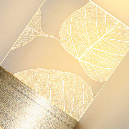 مصباح حائط LED من الألومنيوم الأكريليكي على شكل ريشة سماوية مستطيلة الشكل بتصميم عصري بسيط لغرفة المعيشة