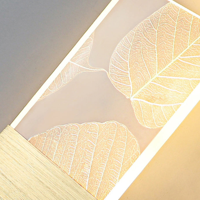 مصباح حائط LED من الألومنيوم الأكريليكي على شكل ريشة سماوية مستطيلة الشكل بتصميم عصري بسيط لغرفة المعيشة