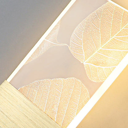 مصباح حائط LED من الألومنيوم الأكريليكي على شكل ريشة سماوية مستطيلة الشكل بتصميم عصري بسيط لغرفة المعيشة