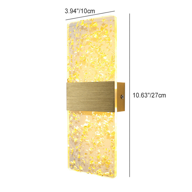 مصباح حائط LED من الألومنيوم الأكريليكي على شكل ريشة سماوية مستطيلة الشكل بتصميم عصري بسيط لغرفة المعيشة