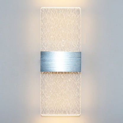 مصباح حائط LED من الألومنيوم الأكريليكي على شكل ريشة سماوية مستطيلة الشكل بتصميم عصري بسيط لغرفة المعيشة