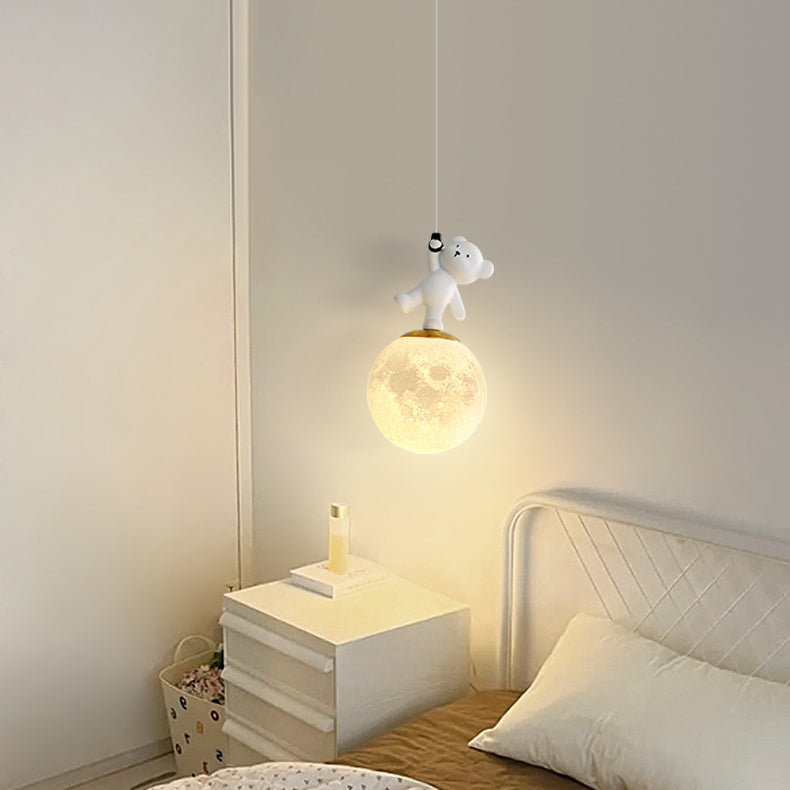 مصباح LED معلّق بتصميم دببة كرتونية معاصرة ومبتكرة للأطفال من مادة PLA لغرفة النوم