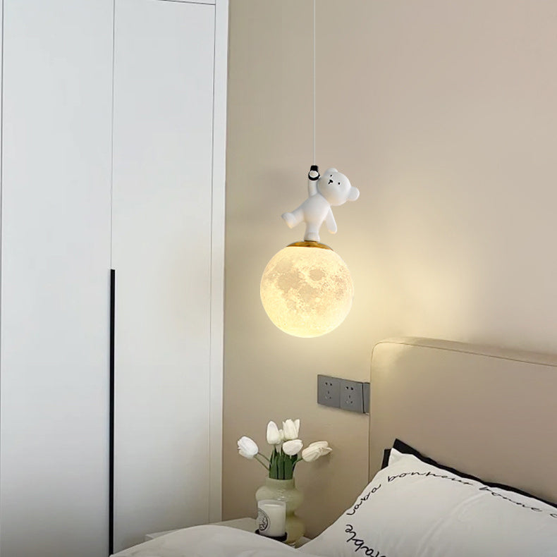 مصباح LED معلّق بتصميم دببة كرتونية معاصرة ومبتكرة للأطفال من مادة PLA لغرفة النوم