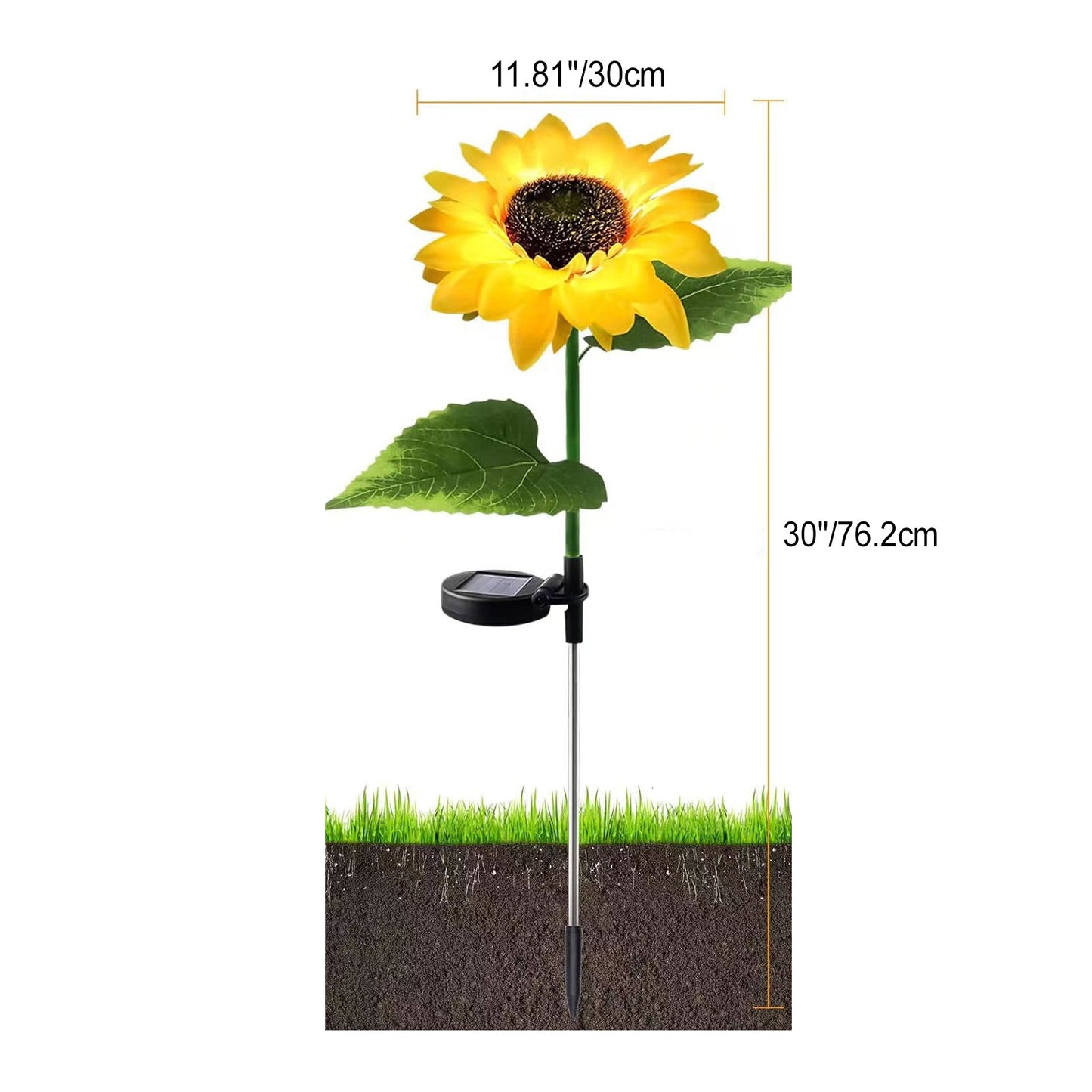 Contemporary Creative Artificial Flower LED Solar Waterproof Lawn Insert Light For Outdoor Patio